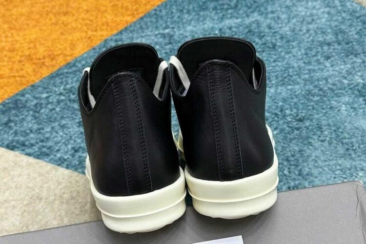 Giày Rick Owens Low Top Black Leather Màu Đen