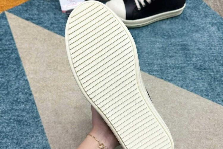 Giày Rick Owens Low Top Black Leather Màu Đen