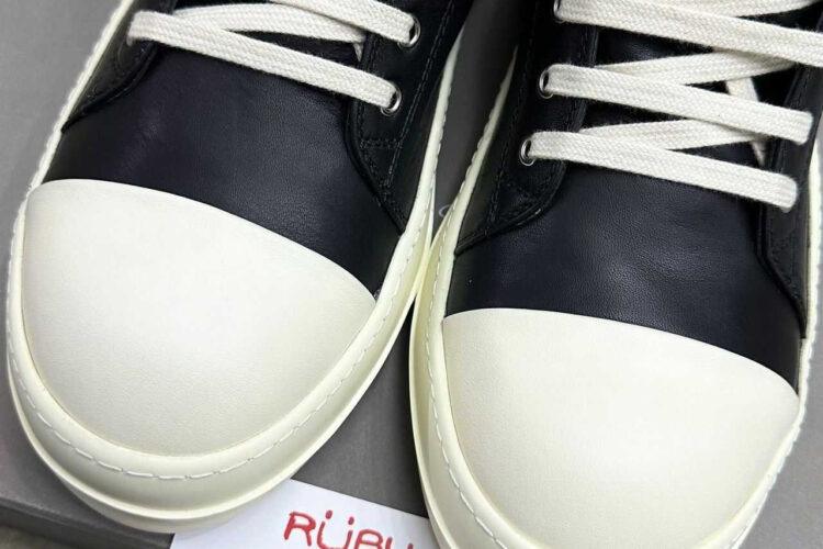 Giày Rick Owens Low Top Black Leather Màu Đen