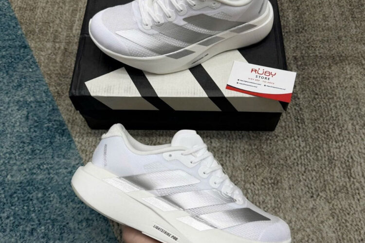 Giày adidas Adizero Evo SL White Silver Màu Trắng bạc