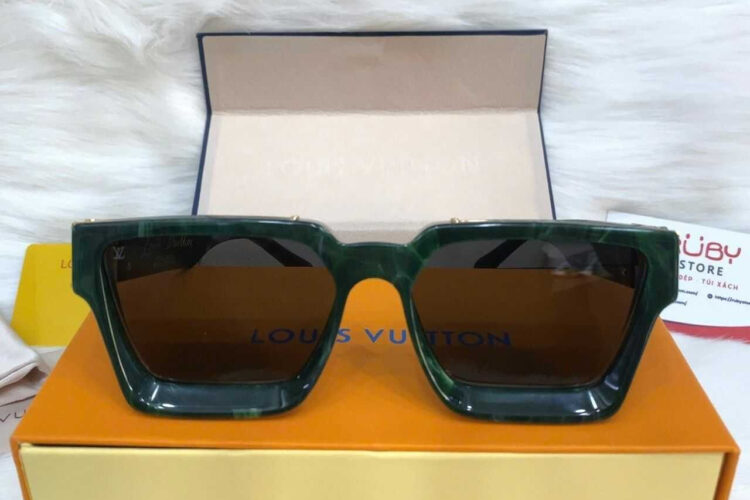 Mắt Kính LV 1.1 Millionaires Sunglasses Green Marble GHW Xanh Lá