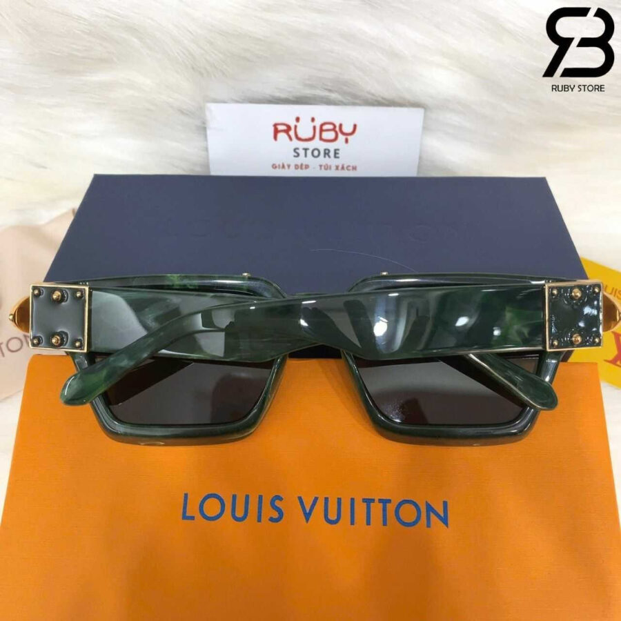 Mắt Kính LV 1.1 Millionaires Sunglasses Green Marble GHW Xanh Lá