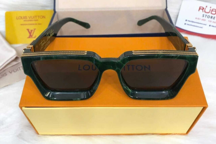 Mắt Kính LV 1.1 Millionaires Sunglasses Green Marble GHW Xanh Lá