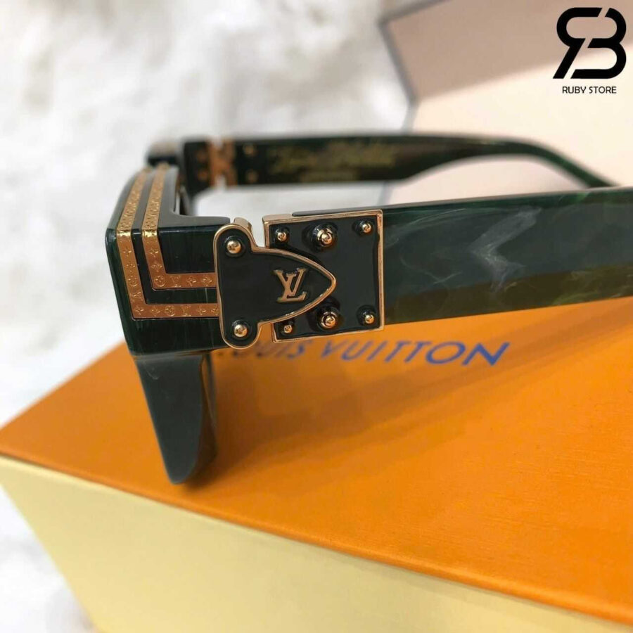 Mắt Kính LV 1.1 Millionaires Sunglasses Green Marble GHW Xanh Lá