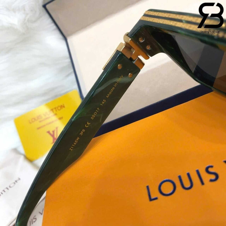 Mắt Kính LV 1.1 Millionaires Sunglasses Green Marble GHW Xanh Lá