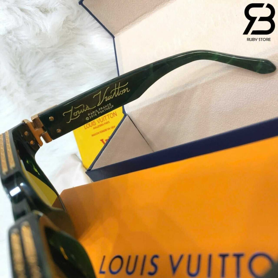 Mắt Kính LV 1.1 Millionaires Sunglasses Green Marble GHW Xanh Lá