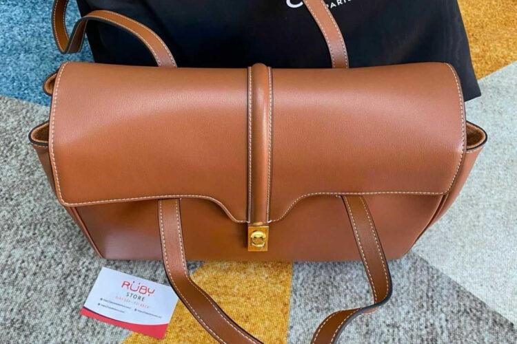 Túi Celine Large Soft 16 Bag In Supple Grained Calfskin Tan Nâu
