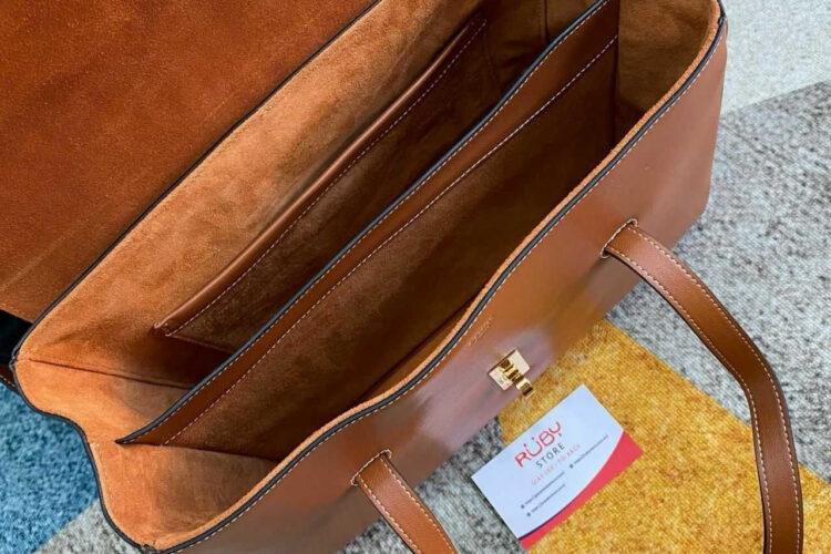 Túi Celine Large Soft 16 Bag In Supple Grained Calfskin Tan Nâu