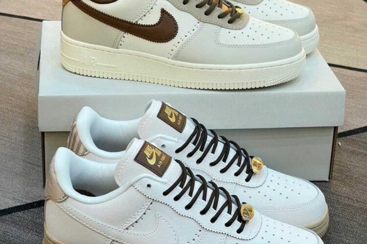 giày Air Force 1 LV8 Brogue Sail Cacao rep 11