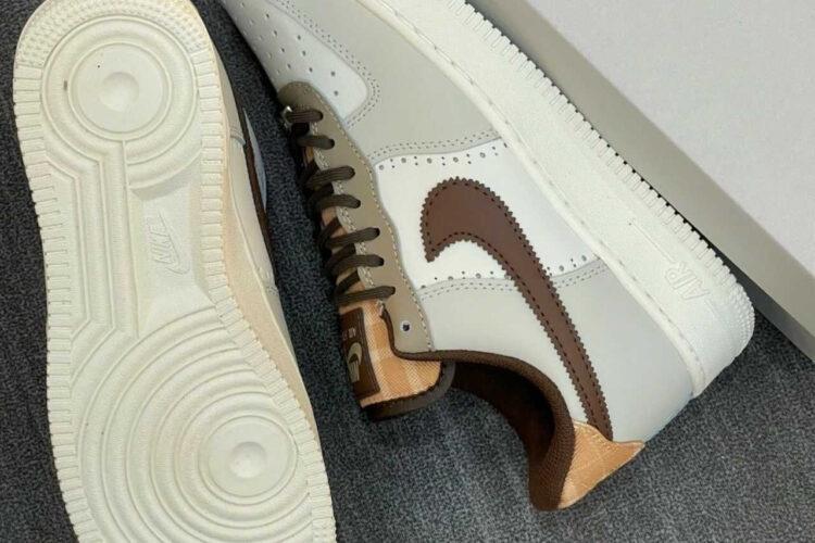 giày Air Force 1 LV8 Brogue Sail Cacao rep 11