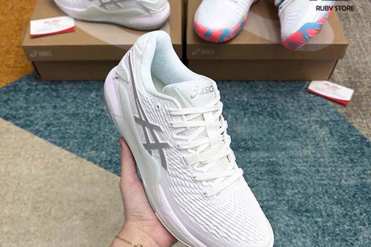 Giày Asics Gel-Resolution 9 White Pure Silver Trắng Bạc Best Quality