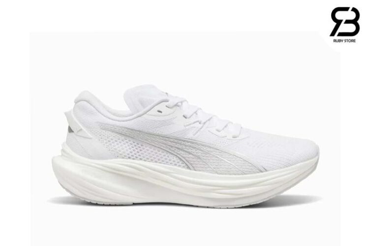 Giày Puma Deviate NITRO 3 White Grey Silver Trắng Xám Bạc Siêu Cấp