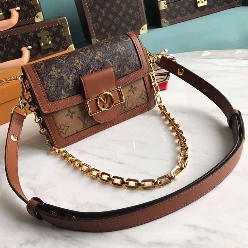 Túi LV Dauphine MM Monogram Màu Nâu 25M