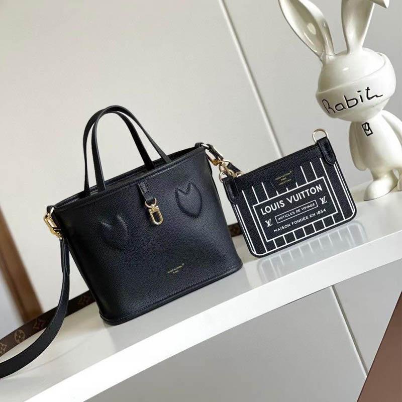 Túi LV Neverfull BB Inside Out M12099 Black Monogram cho nữ
