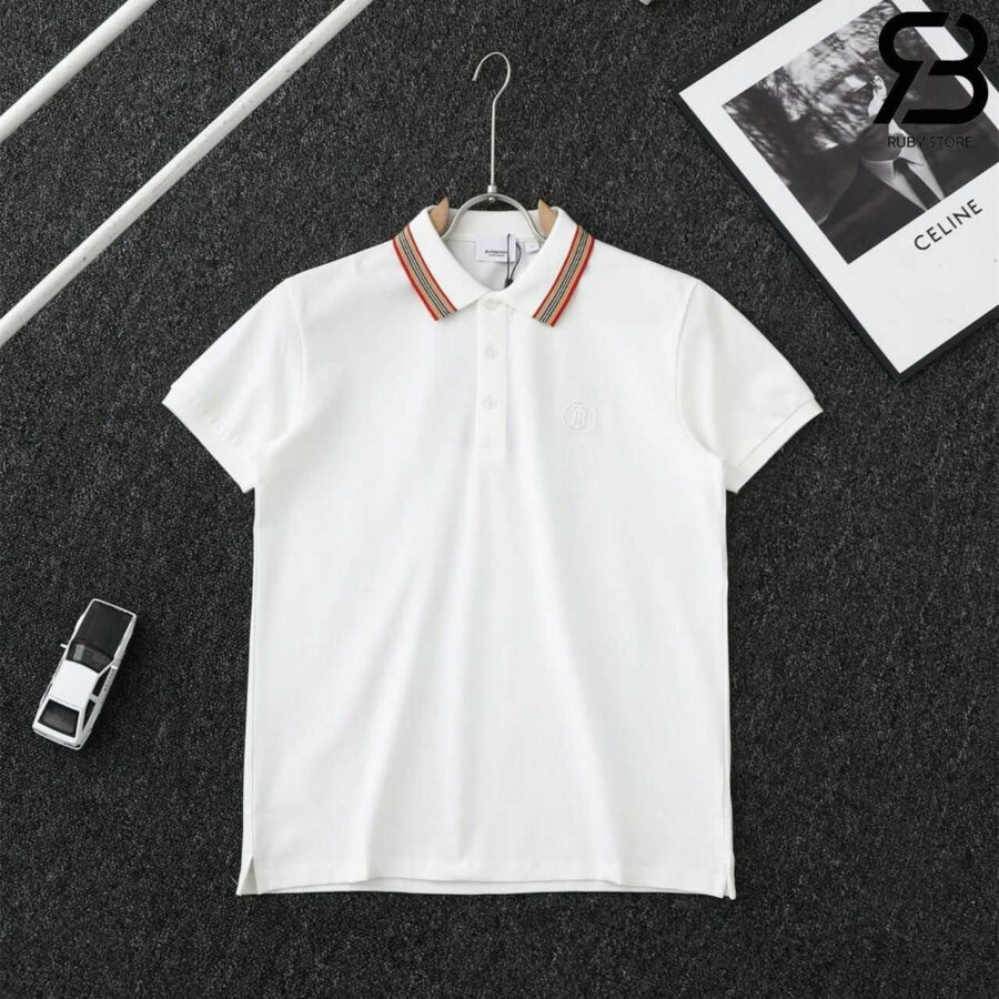 Áo Polo Burberry Pierson White Màu Trắng