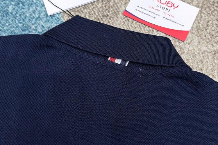 Áo Polo Thom Browne Xanh Navy 4 Sọc Trắng