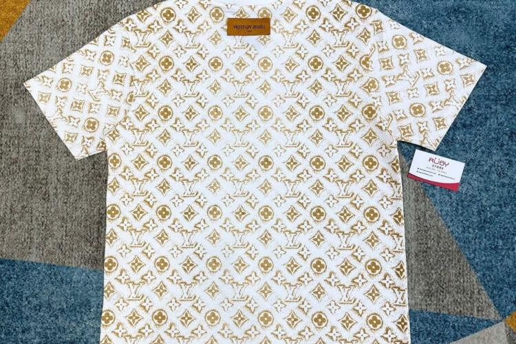 Áo Thun LV Beige Monogram T-Shirt Màu Be