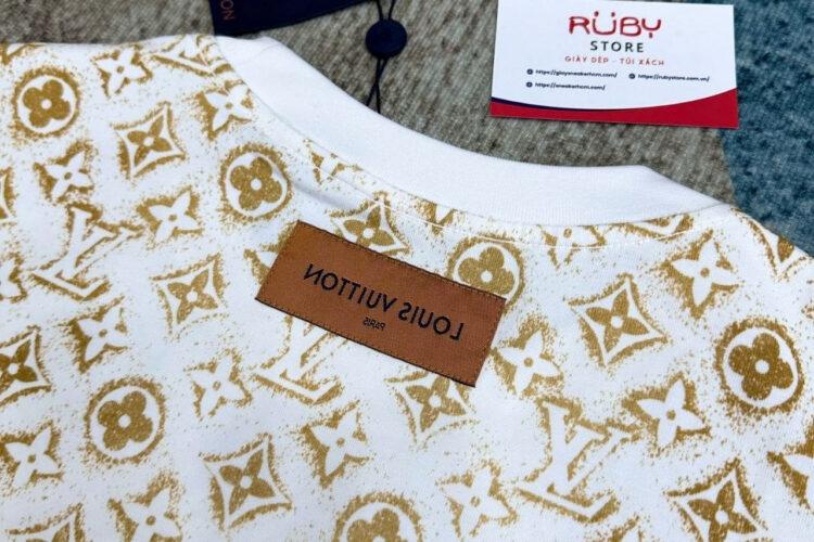 Áo Thun LV Beige Monogram T-Shirt Màu Be