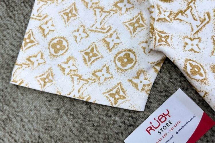 Áo Thun LV Beige Monogram T-Shirt Màu Be