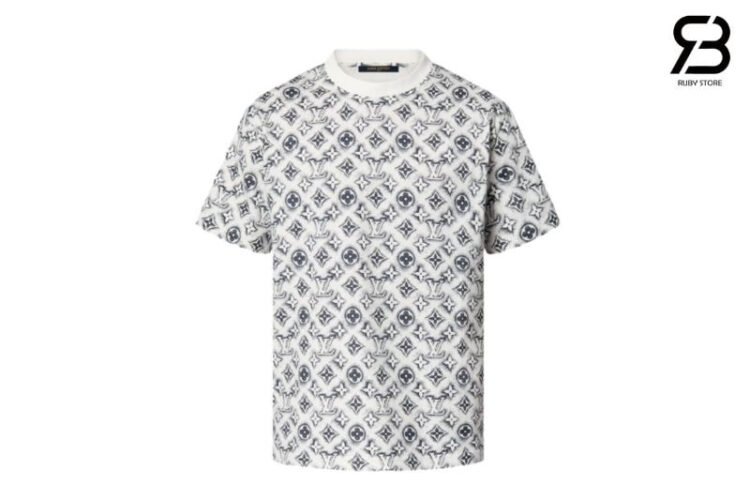 Áo Thun LV Navy Sand Monogram T-Shirt Siêu Cấp
