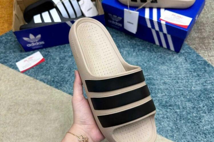 Dép Adidas Adilette Flow Clay Brown Black Nâu Đen