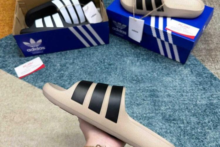 Dép Adidas Adilette Flow Clay Brown Black Nâu Đen