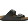 Dép Birkenstock Arizona Birko Flor Black Màu Đen Mờ