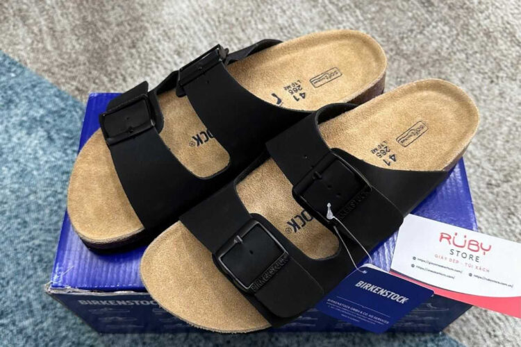 Dép Birkenstock Arizona Birko-Flor Black Màu đen mờ