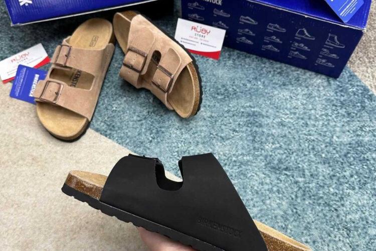 Dép Birkenstock Arizona Birko-Flor Black Màu đen mờ