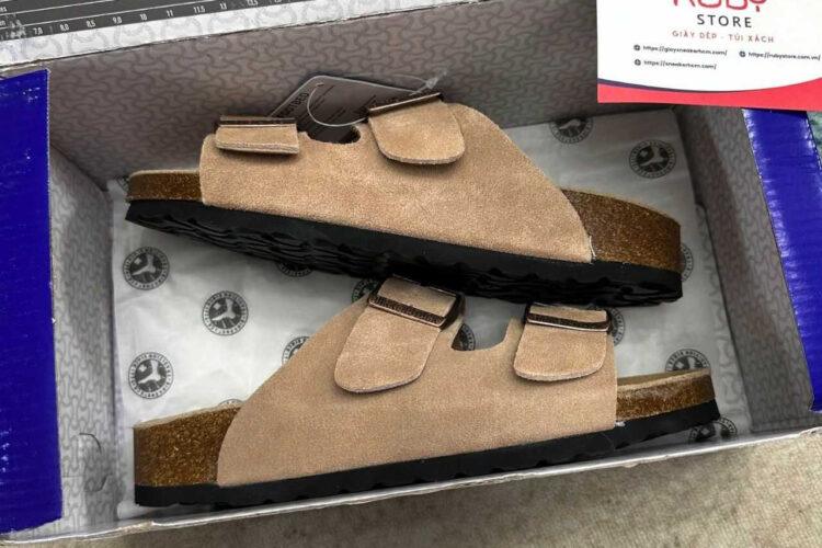 Dép Birkenstock Arizona Soft Footbed Suede Sandcastle