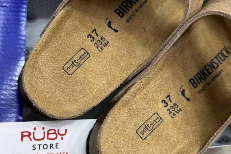 Dép Birkenstock Arizona Soft Footbed Suede Sandcastle