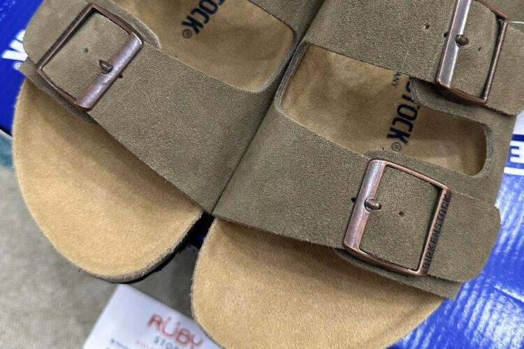 Dép Birkenstock Arizona Soft Footbed Suede Taupe Màu Rêu