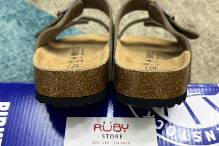 Dép Birkenstock Arizona Soft Footbed Suede Taupe Màu Rêu