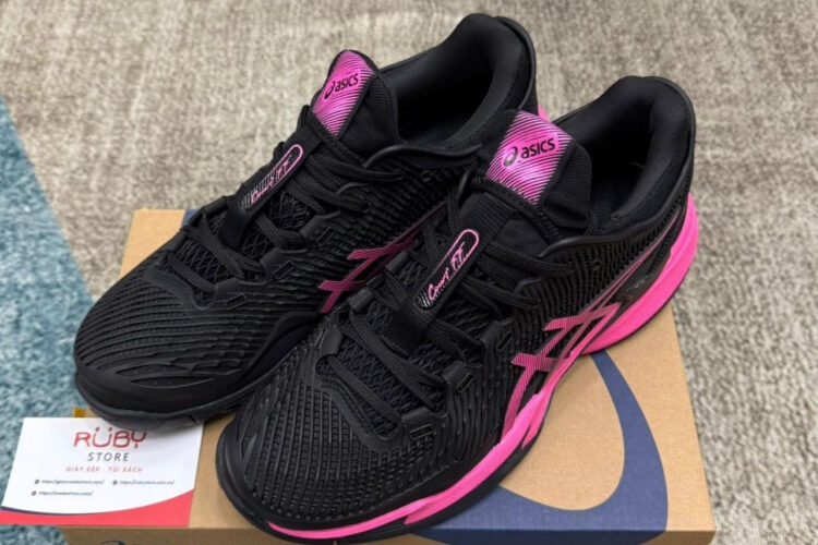 Giày Asics Court FF 3 Black Hot Pink đen hồng