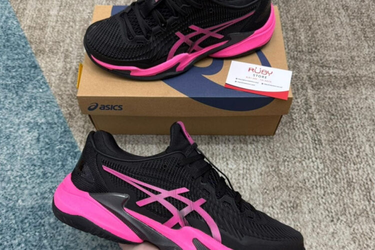 Giày Asics Court FF 3 Black Hot Pink đen hồng