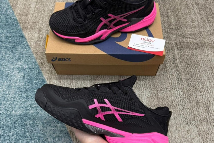 Giày Asics Court FF 3 Black Hot Pink đen hồng