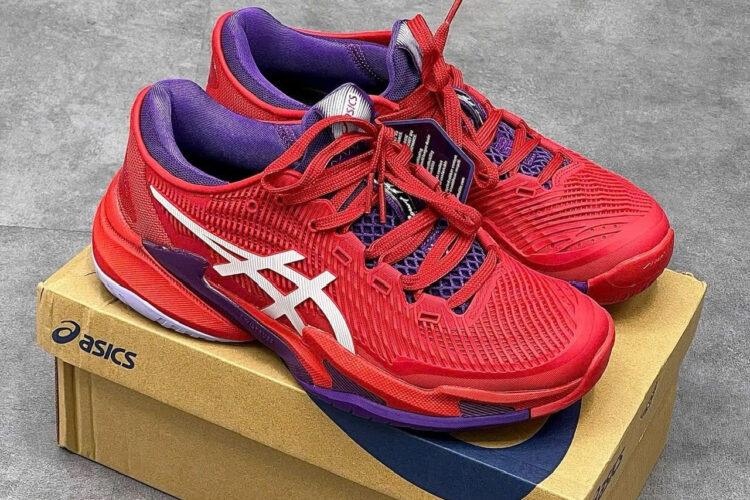 Giày Asics Court FF 3 Novak Classic Red White Purple Tắng đỏ tím