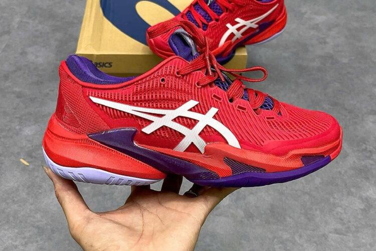 Giày Asics Court FF 3 Novak Classic Red White Purple Tắng đỏ tím