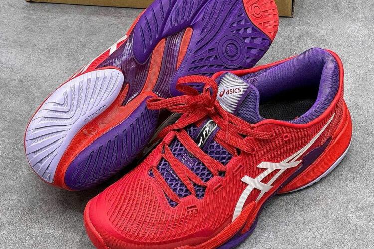 Giày Asics Court FF 3 Novak Classic Red White Purple Tắng đỏ tím