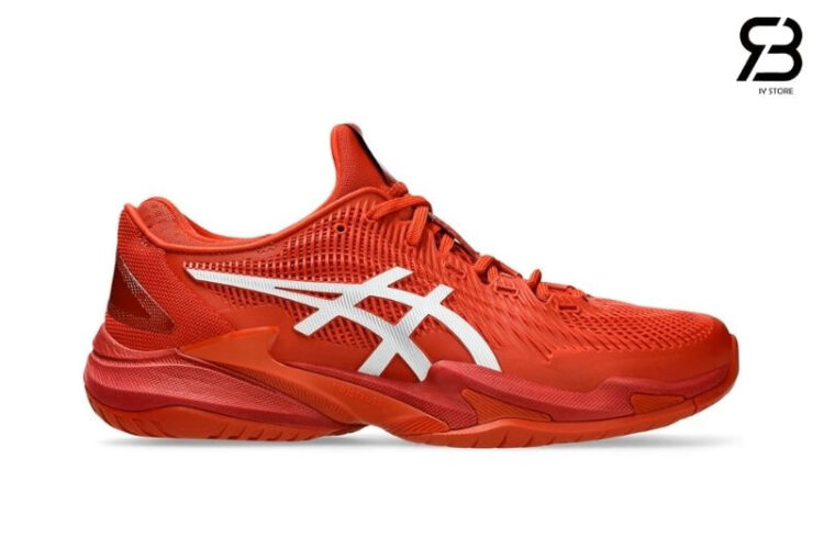 Giày Asics Court FF 3 Novak Rust White Đỏ Trắng