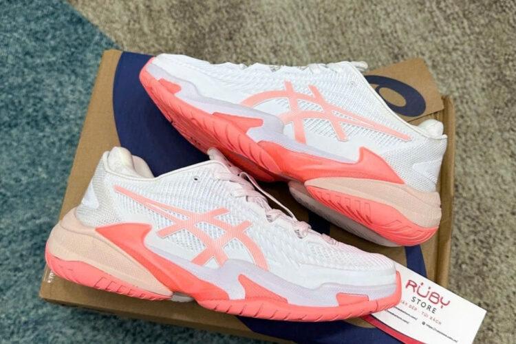 Giày Asics Court FF 3 White Sun Coral Trắng Hồng