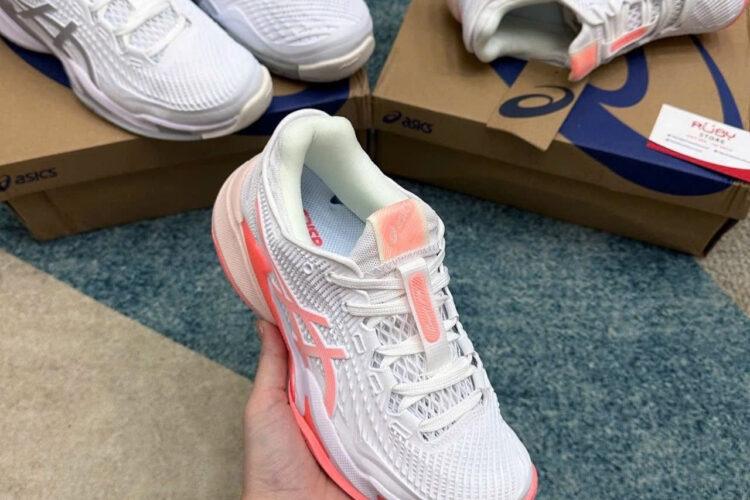 Giày Asics Court FF 3 White Sun Coral Trắng Hồng