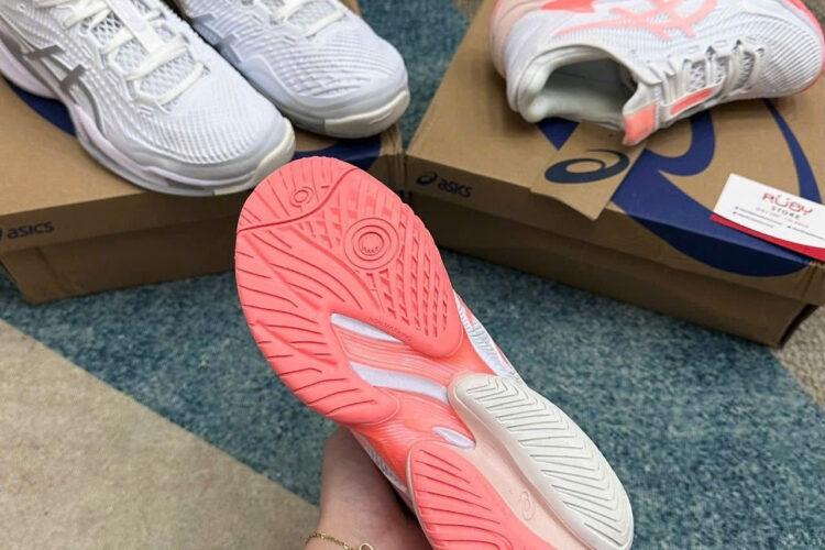 Giày Asics Court FF 3 White Sun Coral Trắng Hồng
