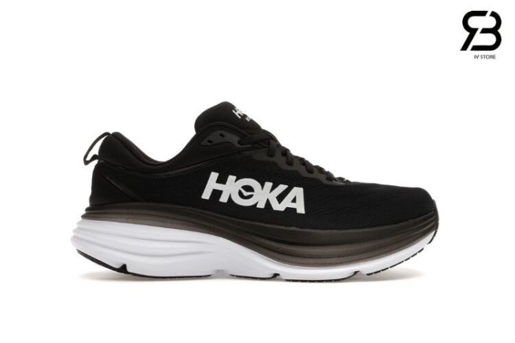 Giày Hoka One One Bondi 8 Black White Đen Trắng