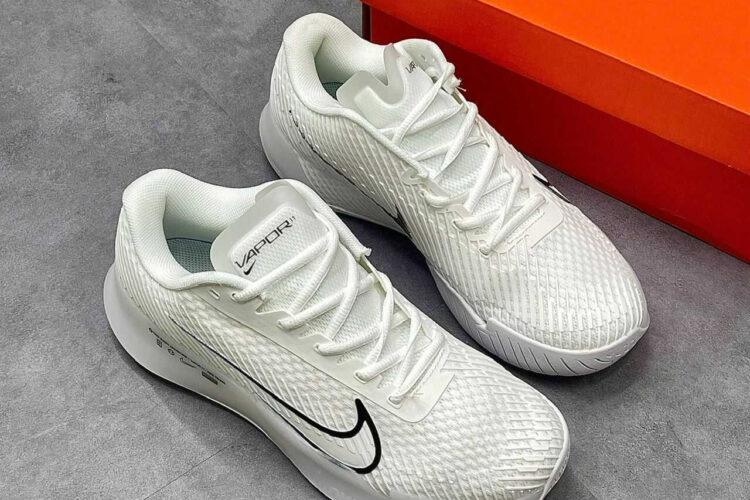 Giày Nike Court Air Zoom Vapor 11 HC White Black Trắng đen