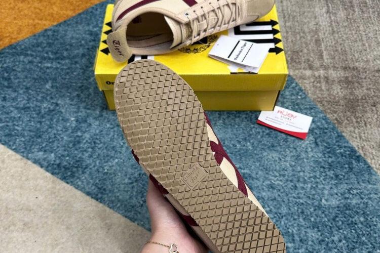 Giày Onitsuka Tiger Mexico 66 SD Beige Beet Juice Màu Be Sọc Đỏ