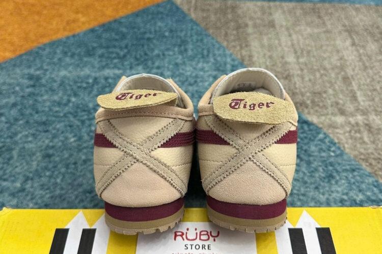 Giày Onitsuka Tiger Mexico 66 SD Beige Beet Juice Màu Be Sọc Đỏ