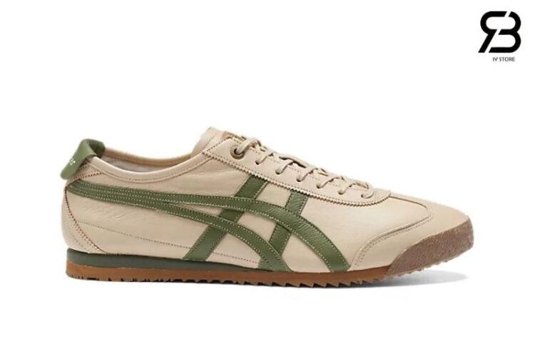 Giày Onitsuka Tiger Mexico 66 SD Beige Green Be Sọc Xanh