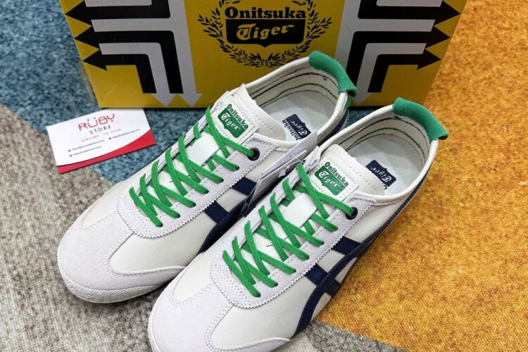 Giày Onitsuka Tiger Mexico 66 SD Birch Peacoat Be Xanh Lá