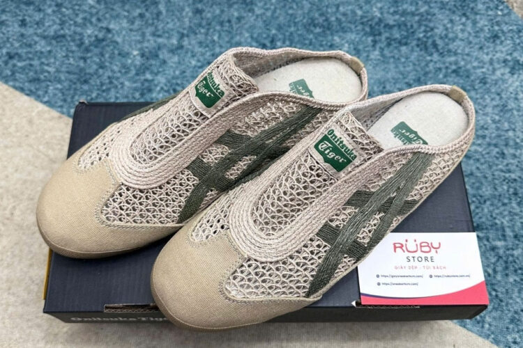 Giày Onitsuka Tiger Mexico 66 Sabot Beige Green Be Xanh